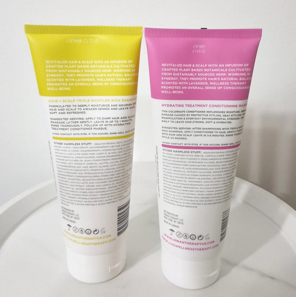 Urbantherapy Hair & Scalp Hydrating Shampoo and Conditioning Masque Set, NEW